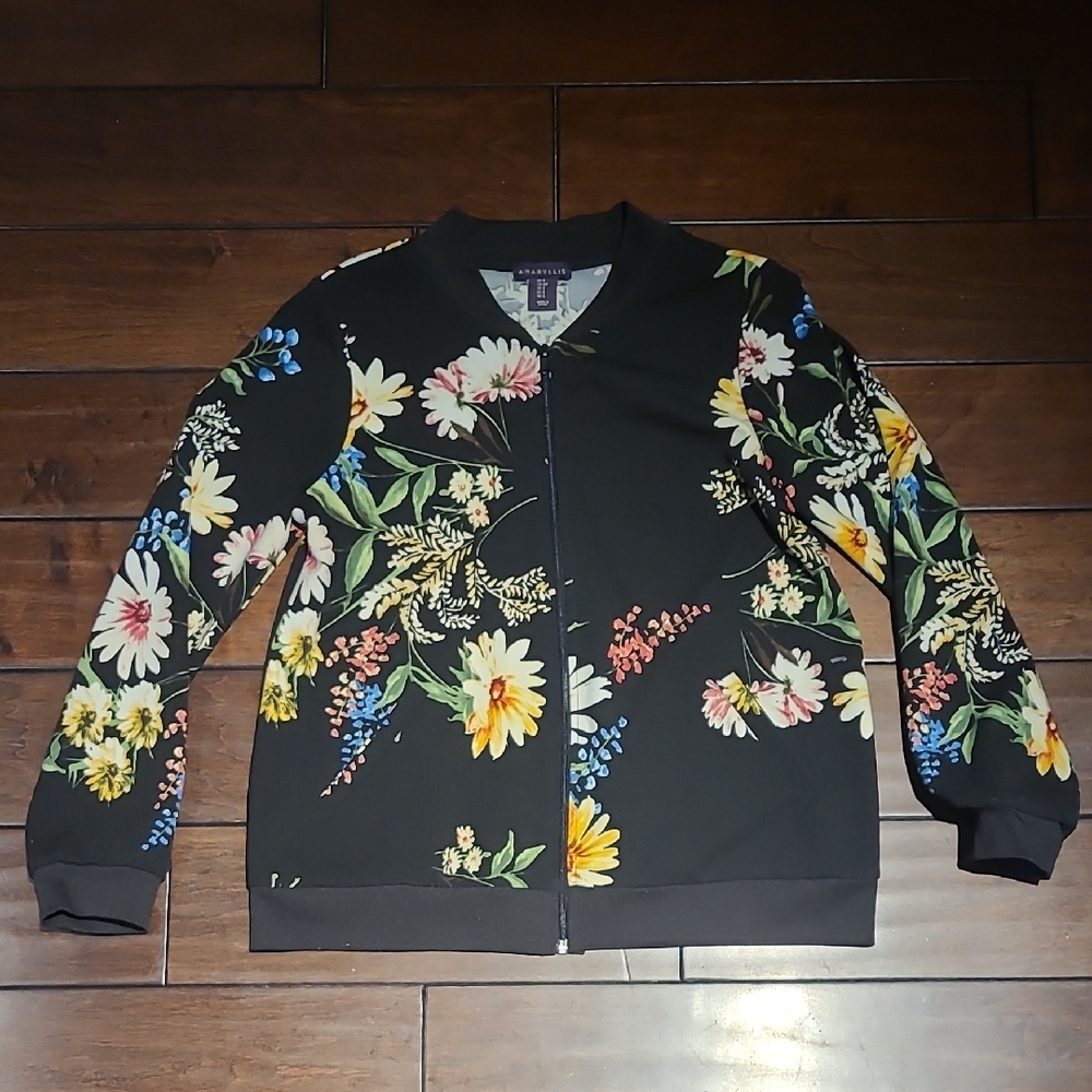 Multicolor Floral Bomber Jacket